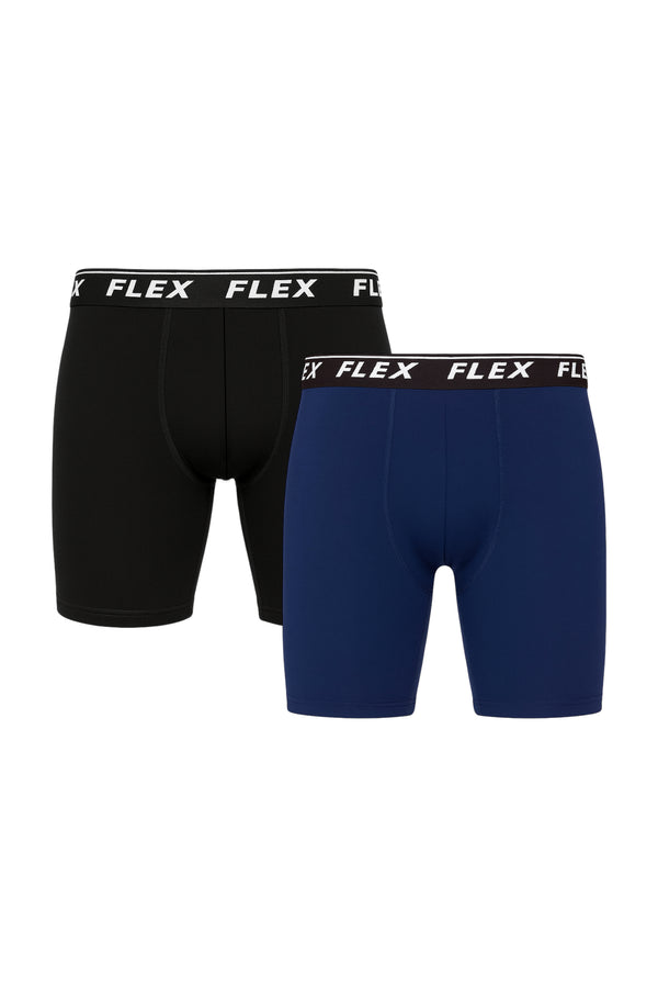 Box of 2 Boxer Briefs (Black & Navy) Size S