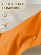 1pc Solid Color Fitted Sheet, Mattress Protector, Mattress Cover For Bed, Soft And Breathable, Deep Pocket Up To 11.8 Inch - Orange