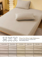 1pc Solid Color Fitted Sheet, Mattress Protector, Mattress Cover For Bed, Soft And Breathable, Deep Pocket Up To 11.8 Inch - Khaki
