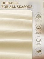 1pc Solid Color Fitted Sheet, Mattress Protector, Mattress Cover For Bed, Soft And Breathable, Deep Pocket Up To 11.8 Inch - Beige