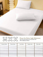 1pc Solid Color Fitted Sheet, Mattress Protector, Mattress Cover For Bed, Soft And Breathable, Deep Pocket Up To 11.8 Inch - White