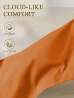 1pc Solid Color Fitted Sheet, Mattress Protector, Mattress Cover For Bed, Soft And Breathable, Deep Pocket Up To 11.8 Inch - Ginger