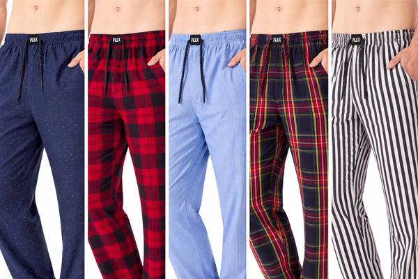 Woven Pajamas Pack of 5 - Premium Woven Pajamas Size S